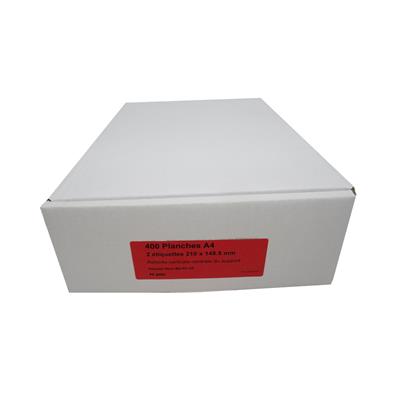 EtiPage polyester A4 - 210x148mm -2 étiquettes par feuille - impression laserAdhésif puissant - 400 feuilles par boite