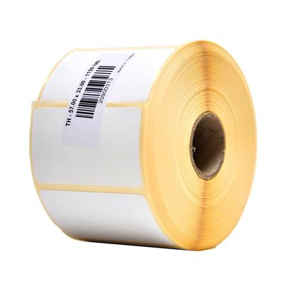 EtiRoll DT 95 - Etiquettes 57 x 33 mm - Papier blanc thermique ECO - Adhésif permanent -Rouleau 25, 4/95 mm - 1150 etiq/rlx - 64 rlx/bte