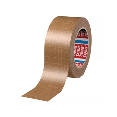 Tesa 60013 Glasvezelversterkte papieren tape - Havana - doos + 25 kg - 50 mm x 25 m x 200 µm - Per doos van 36 rollen