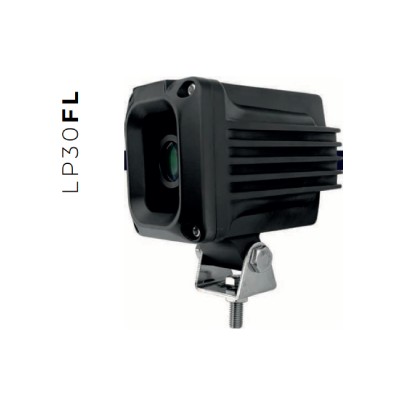 Light Pub - LP30FL - LED gobo spot met x0.3 optiek - 3.600 lm - voor vorkheftruck - DC 10-80 Volt - 1 kg - IP67 - Zwart