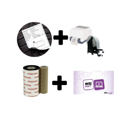 Promo EtiRoll Automne 2021 bestaande uit : EtiRoll blanche + primer + ruban + EtiSoft + Unwinder.