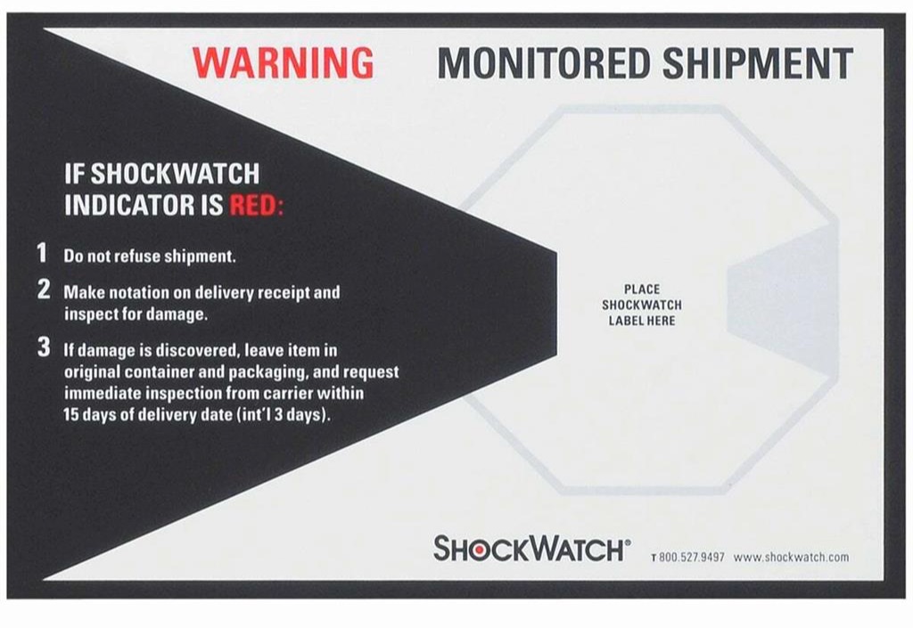 warning monitored-shipment shockwatch 2