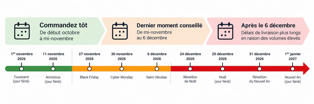 Quand passer commande livraison en 2026